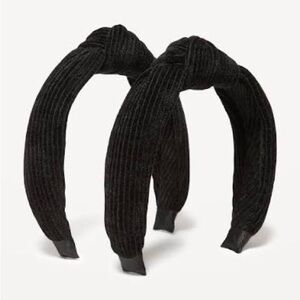 Old Navy Black Corduroy Fabric Covered Headband 2 Pack